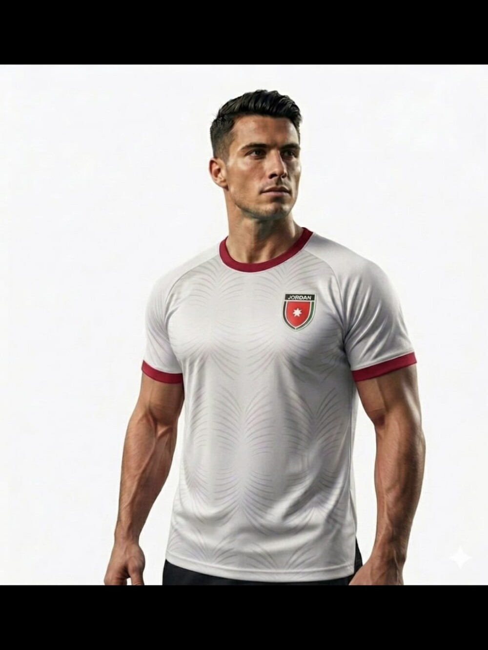 Jordan International soccer Jersey  Unisex     Size LARGE  NEW/RED and WHITE